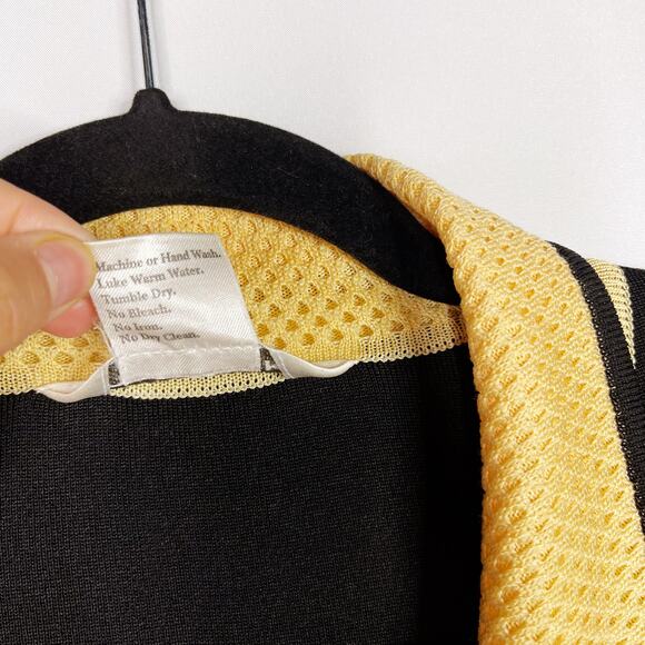 Exclusively Misook XSmall Petite Black Gold Knit Colorblock Cardigan Sweater - Picture 8 of 8